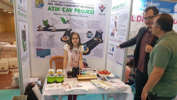 12. Ulusal Ortaokul öğrencileri TUBİTAK Araştırma Projeleri Yarışmasında Türkiye 1.si Gülşah Genç 