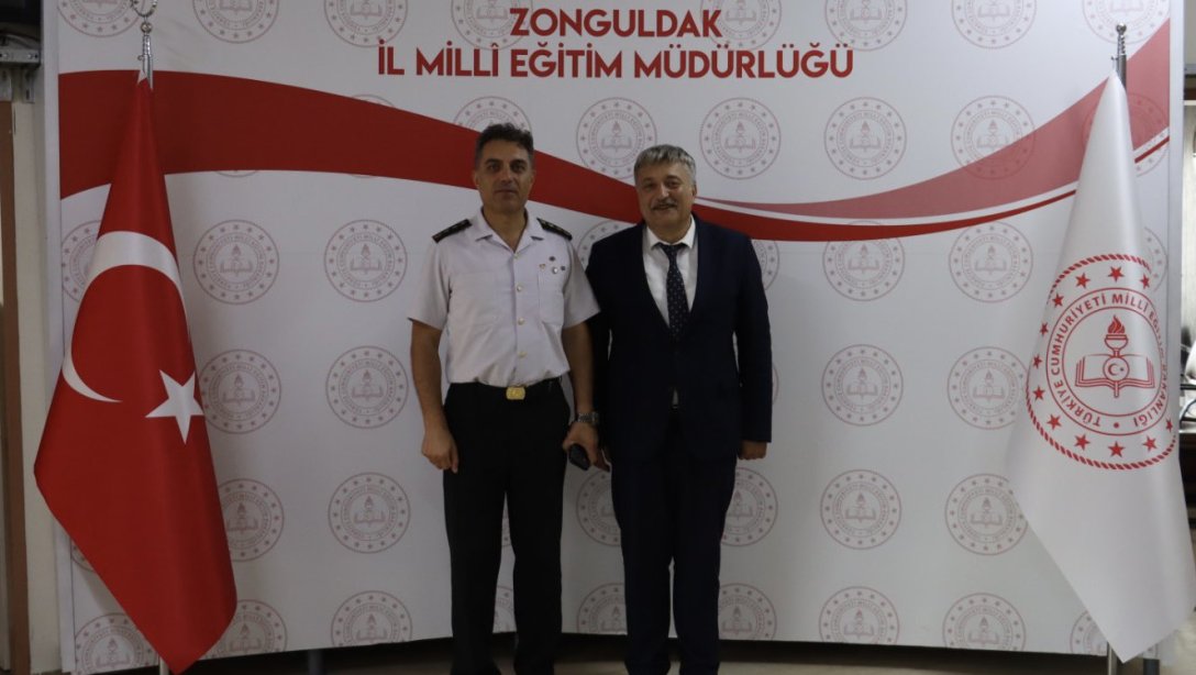 Zonguldak İl Jandarma Komutanı Kd. Albay Sn. Cezmi Yalınkılıç, İl Milli Eğitim Müdürümüz Sn. Osman Bozkan'ı Ziyareti