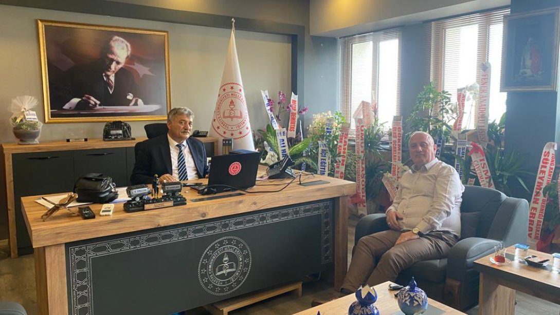 Zonguldak Şoförler Odası Başkanı Osman Bahar, İl Milli Eğitim Müdürümüz Sn. Osman Bozkan'ı Ziyareti