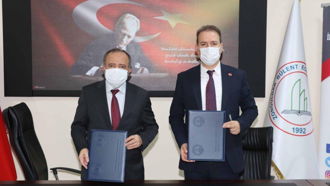 Zonguldak Bülent Ecevit Üniversitesi ve Zonguldak İl Milli Eğitim Müdürlüğü arasında Eğitimde İşbirliği Protokolü imzalandı.
