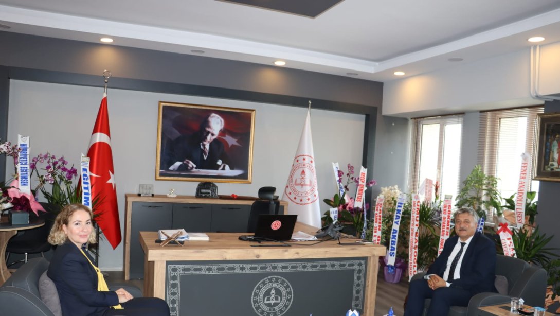 İl Defterdarı Sn.Hülya YELİMLİEŞ, İl Milli Eğitim Müdürümüz Sn.Osman BOZKAN'ı ziyareti. 