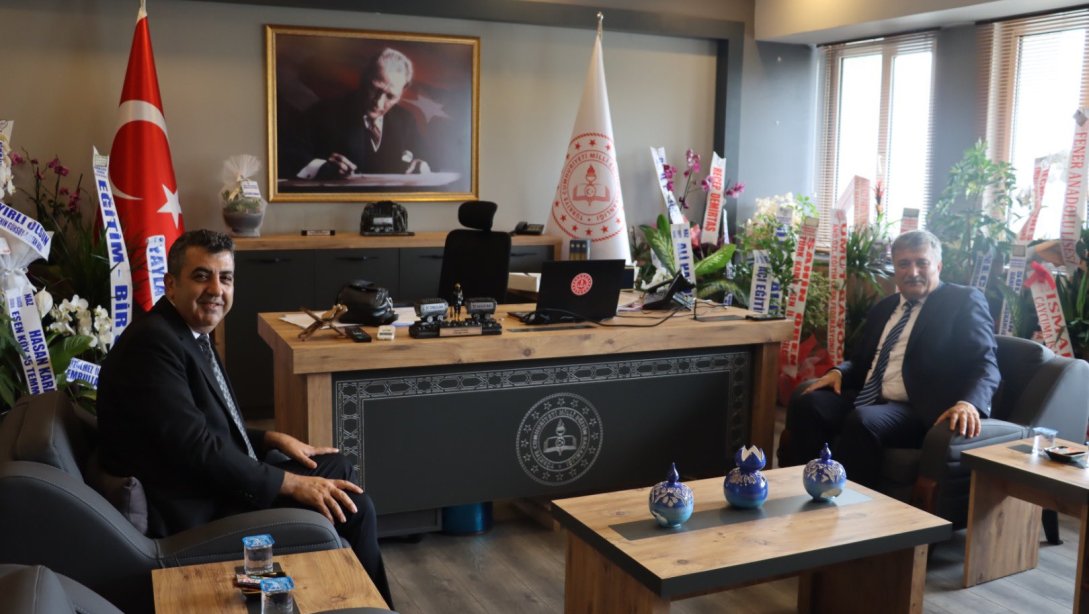 Zonguldak Vergi Dairesi Başkanı Sn. Halil İbrahim Temiz, İl Milli Eğitim Müdürümüz Sn. Osman Bozkan'ı Ziyareti