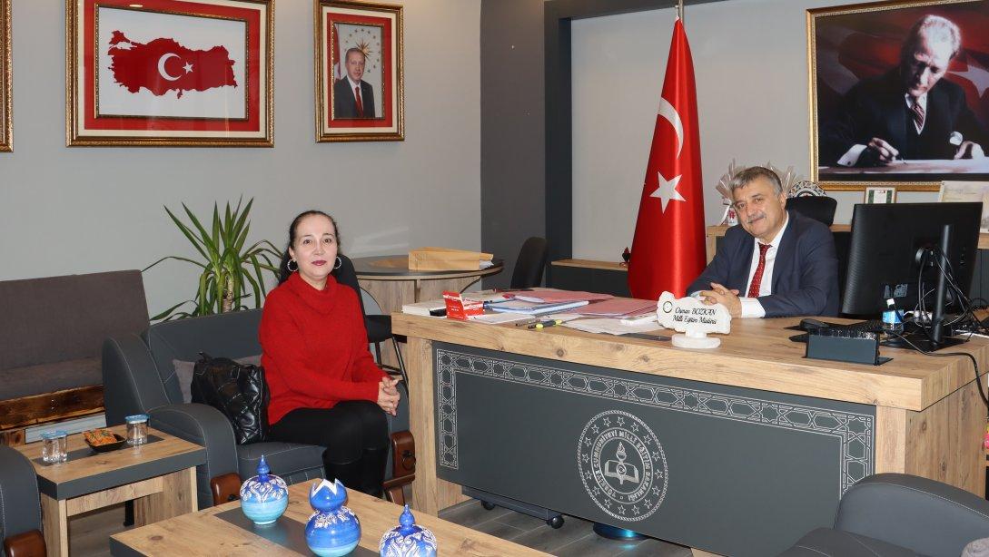 Özel Zonguldak Açılım Kişisel Gelişim Kursu Müdürü Mediha Demir, İl Millî Eğitim Müdürümüz Sayın Osman Bozkan'a nezaket ziyaretinde bulundu. 
