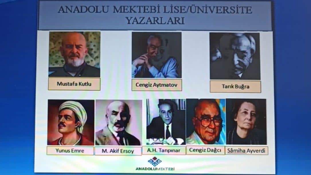 ''Anadolu Mektebi Yazar Okumaları