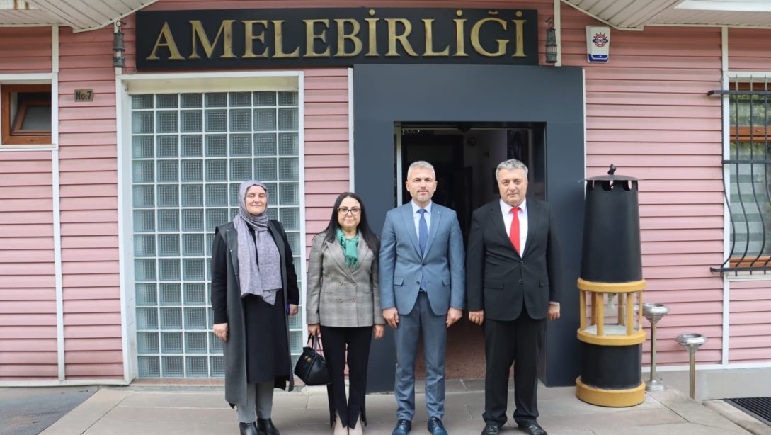 Millî Eğitim Bakanlığı Bakanlık Müşaviri Sayın Dilek Kaya ve İl Millî Eğitim Müdürümüz Sayın Osman Bozkan'ın, Zonguldak Amele Birliği Başkanı Sayın Veli Köktürk'e  Ziyaretleri