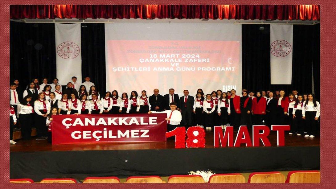Türk Milletinin bağımsızlık ve özgürlük mücadelesinin simgesi olan Çanakkale Zaferi'nin 109. yıl dönümünü coşku ve gururla kutlandı