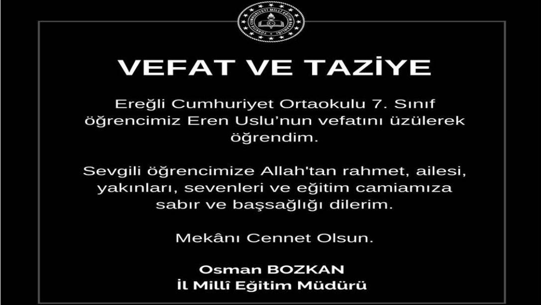 VEFAT VE TAZİYE