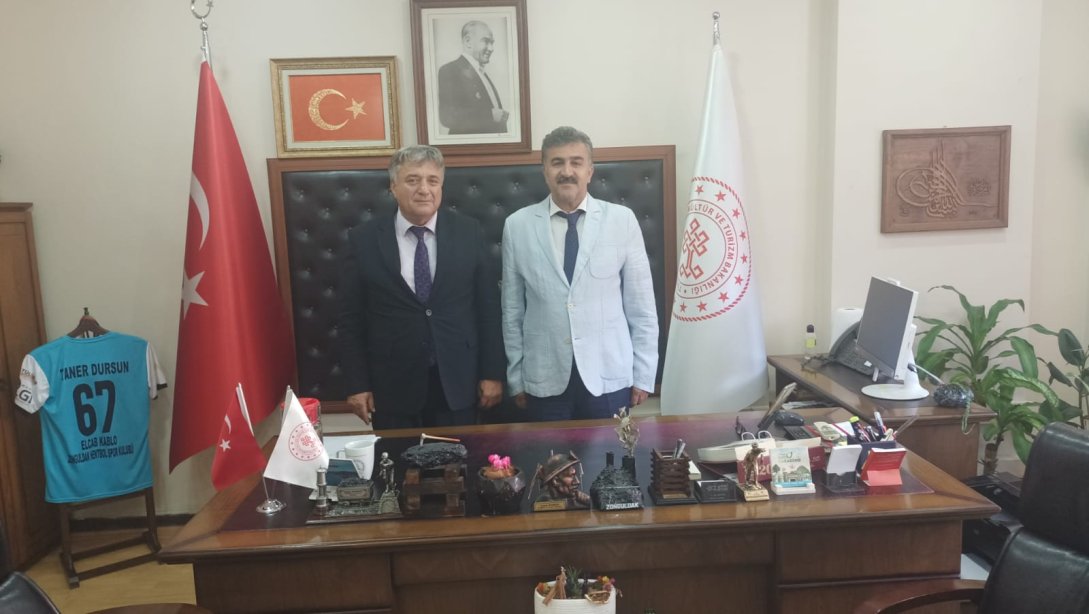 İl Millî Eğitim Müdürümüz Sayın Osman Bozkan, İl Kültür ve Turizm Müdürü Sayın Taner Dursun'a nezaket ziyaretinde bulundu