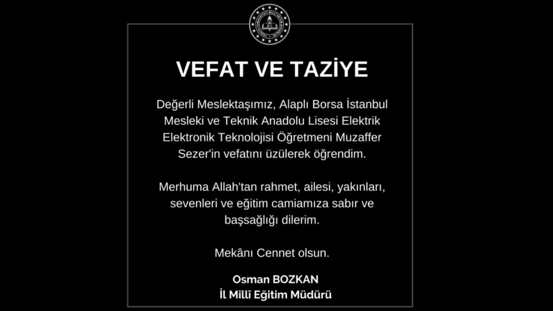 VEFAT ve TAZİYE